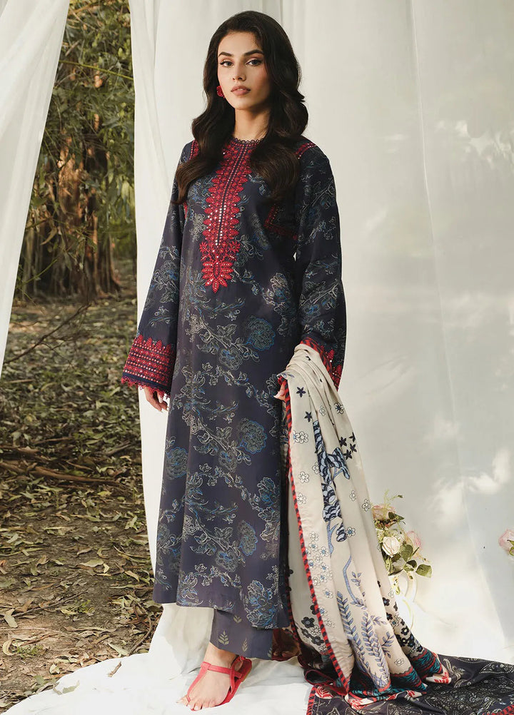 Whimsical By Xenia Embroidered Viscose Suit Unstitched 3 Piece ZE24W D-10 Mona - Winter Collection