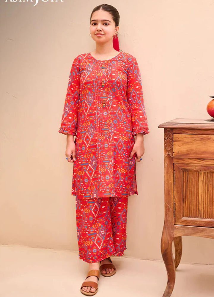 Whimsy By Asim Jofa Printed Lawn Suit Unstitched 2 Piece AJ24W AJGL-02 - Summer Collection