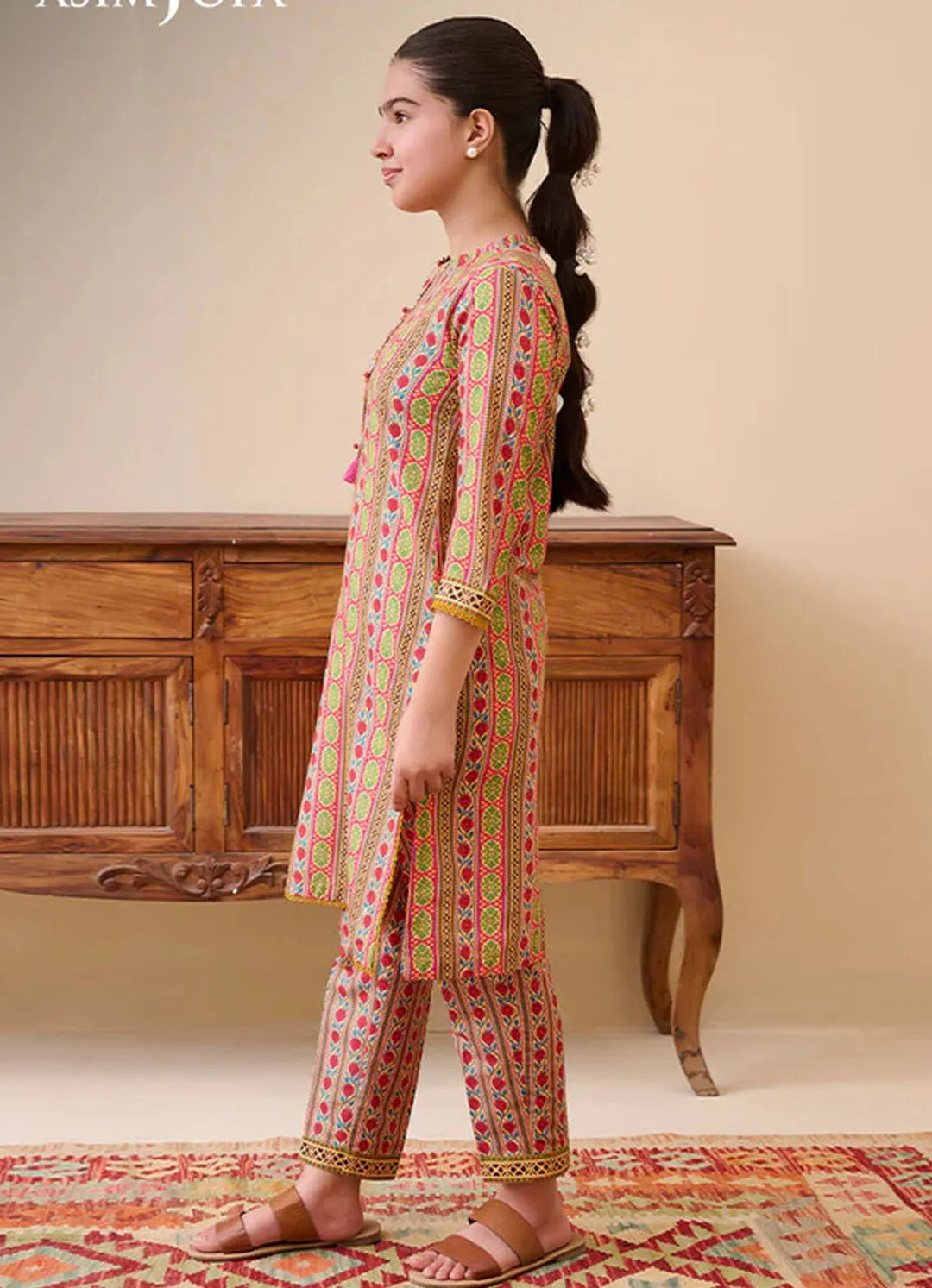 Whimsy By Asim Jofa Printed Lawn Suit Unstitched 2 Piece AJ24W AJGL-03 - Summer Collection
