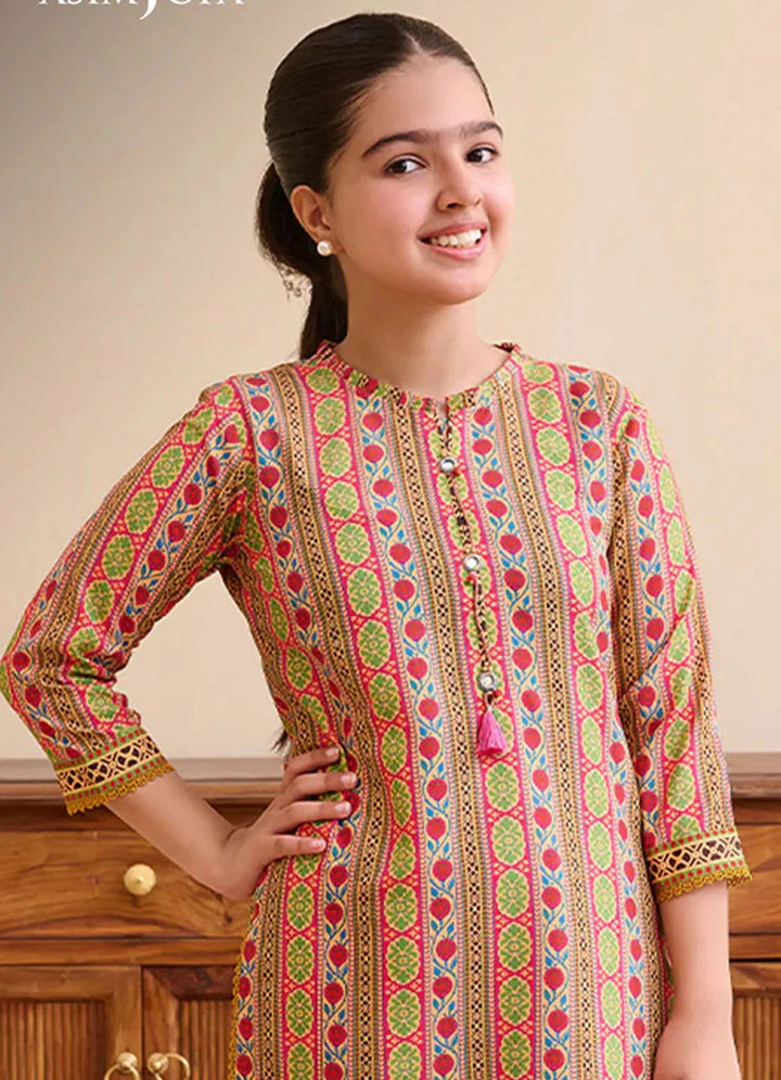 Whimsy By Asim Jofa Printed Lawn Suit Unstitched 2 Piece AJ24W AJGL-03 - Summer Collection