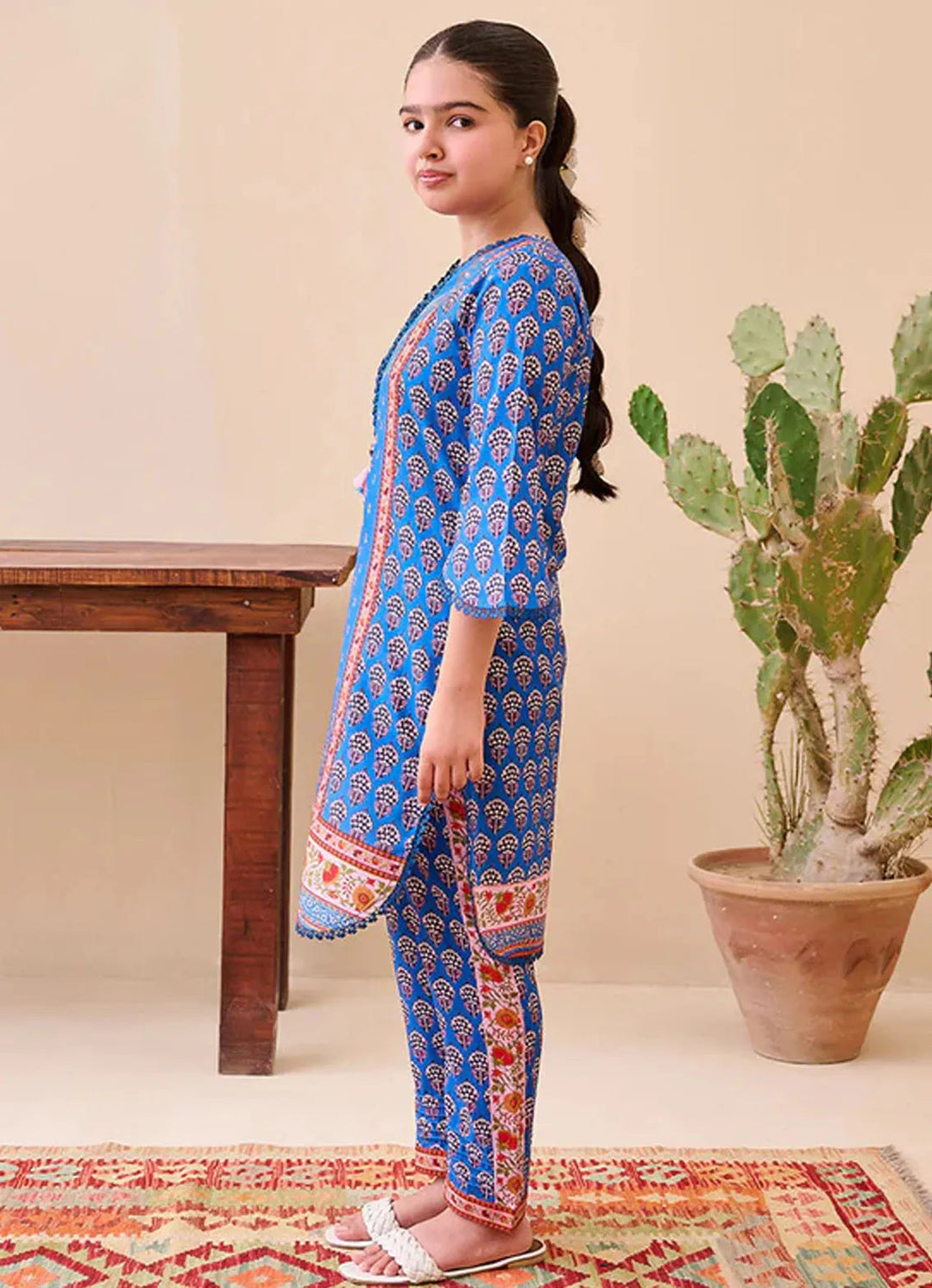 Whimsy By Asim Jofa Printed Lawn Suit Unstitched 2 Piece AJ24W AJGL-05 - Summer Collection