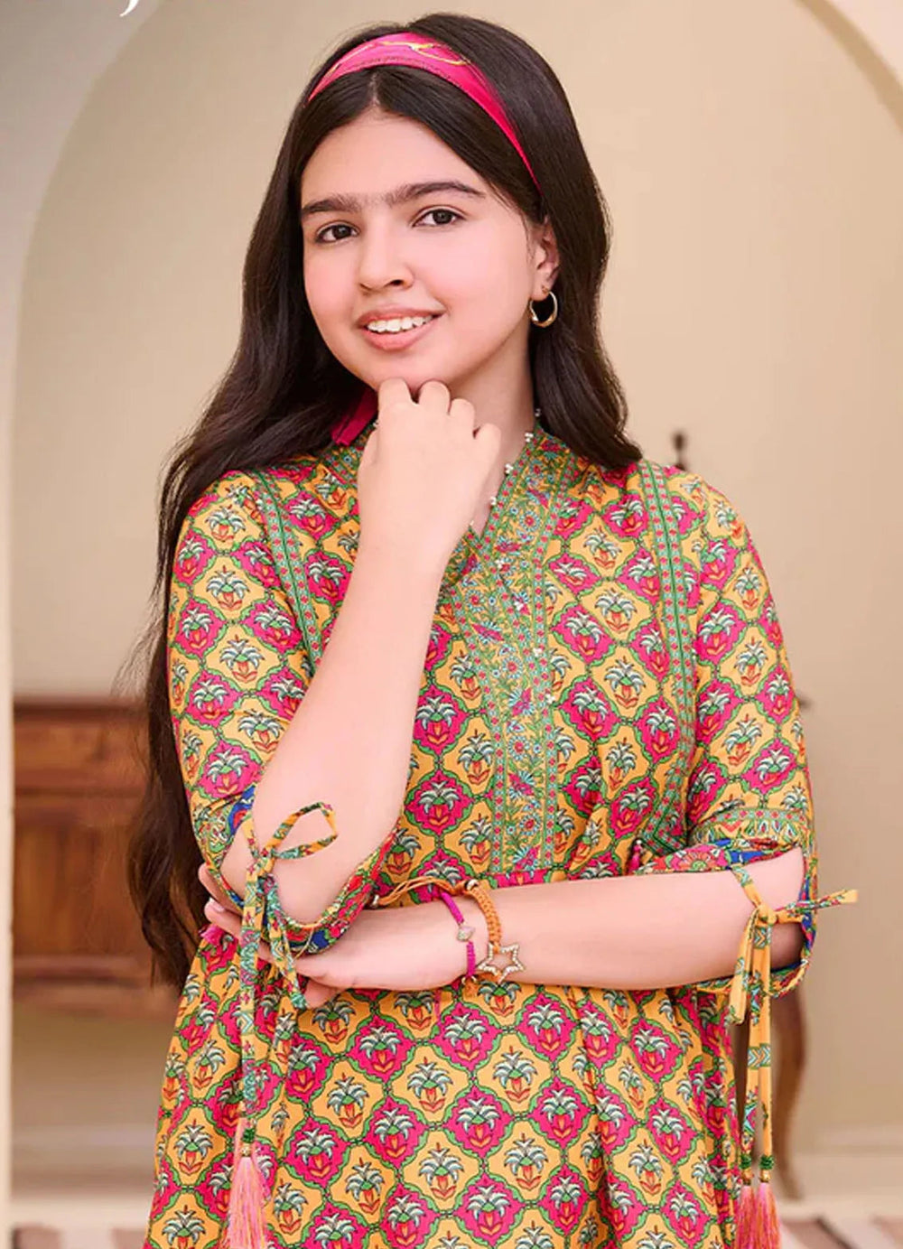 Whimsy By Asim Jofa Printed Lawn Suit Unstitched 2 Piece AJ24W AJGL-06 - Summer Collection