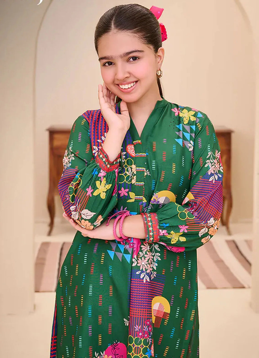 Whimsy By Asim Jofa Printed Lawn Suit Unstitched 2 Piece AJ24W AJGL-10 - Summer Collection