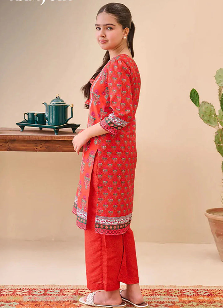 Whimsy By Asim Jofa Printed Lawn Suit Unstitched 2 Piece AJ24W AJGL-11 - Summer Collection
