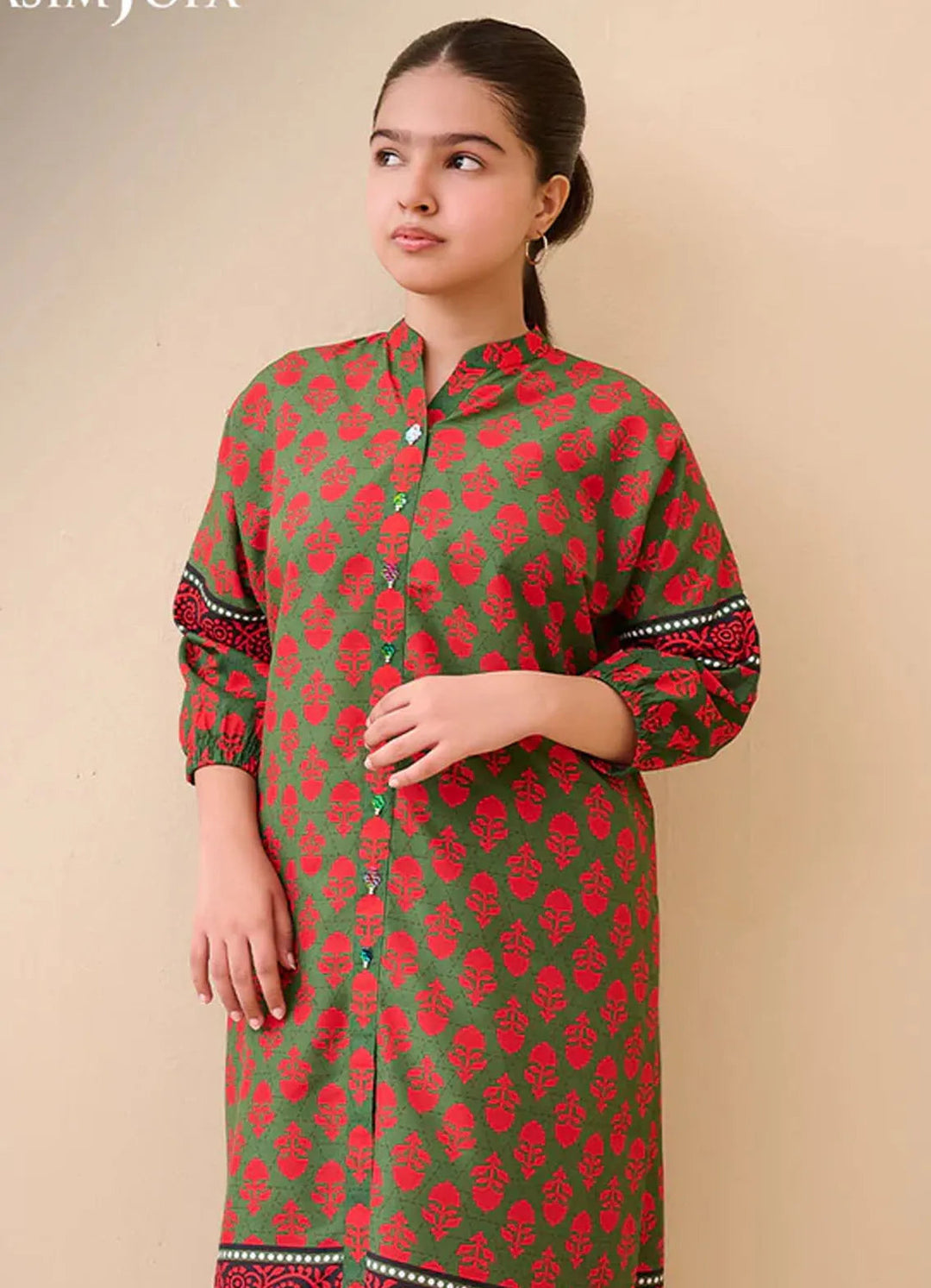 Whimsy By Asim Jofa Printed Lawn Suit Unstitched 2 Piece AJ24W AJGL-12 - Summer Collection
