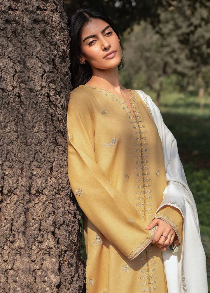 Whisper Garden by Seran Embroidered Karandi Suit Unstitched 3 Piece SRN24WG D-09 Leya - Winter Collection