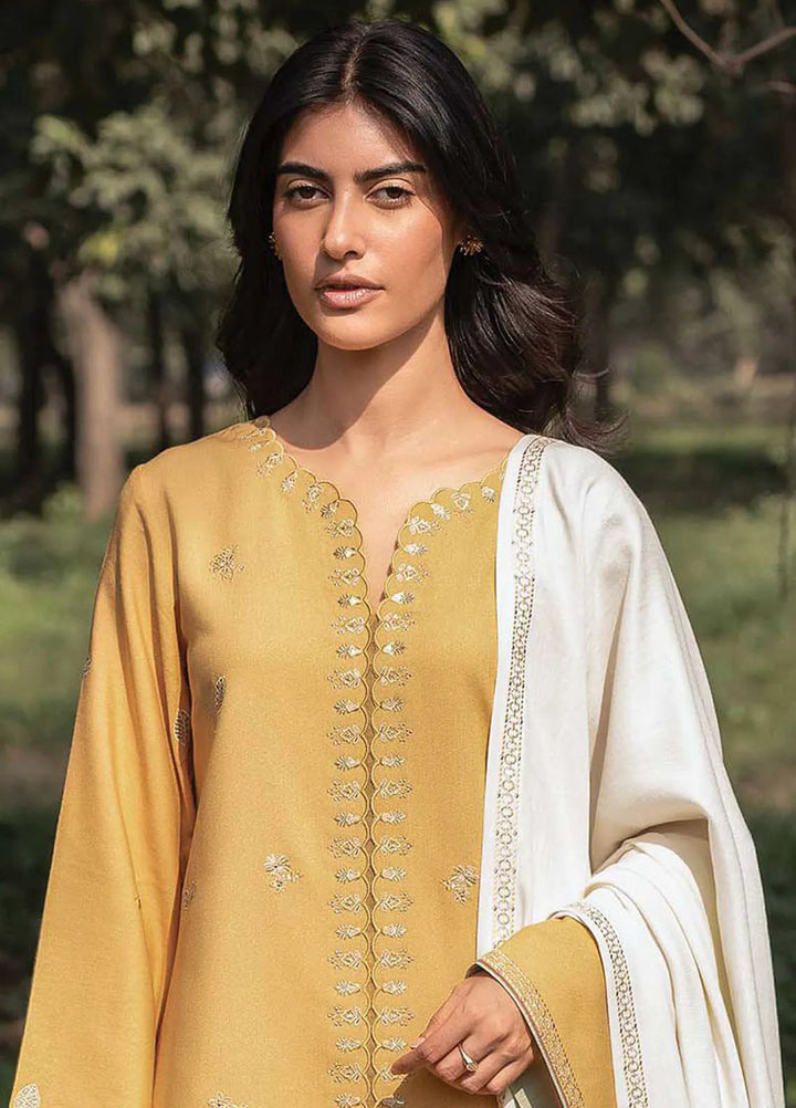 Whisper Garden by Seran Embroidered Karandi Suit Unstitched 3 Piece SRN24WG D-09 Leya - Winter Collection