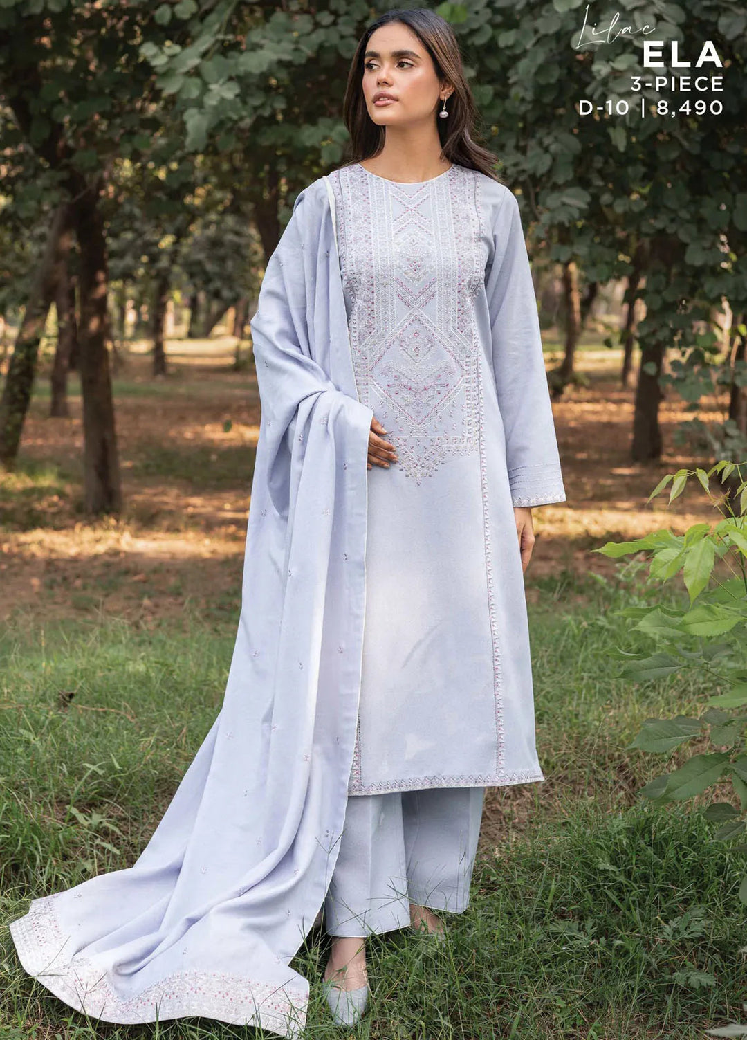 Whisper Garden by Seran Embroidered Karandi Suit Unstitched 3 Piece SRN24WG D-10 Ela - Winter Collection