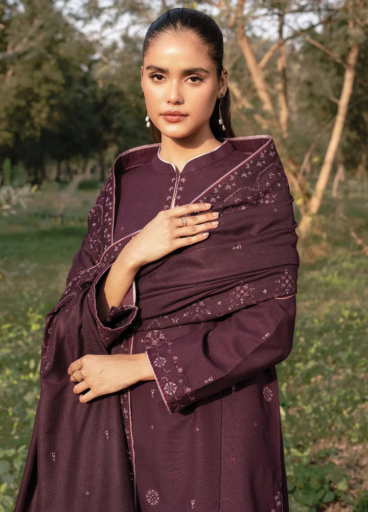 Whisper Garden by Seran Embroidered Khaddar Suit Unstitched 3 Piece SRN24WG D-01 Ember - Winter Collection