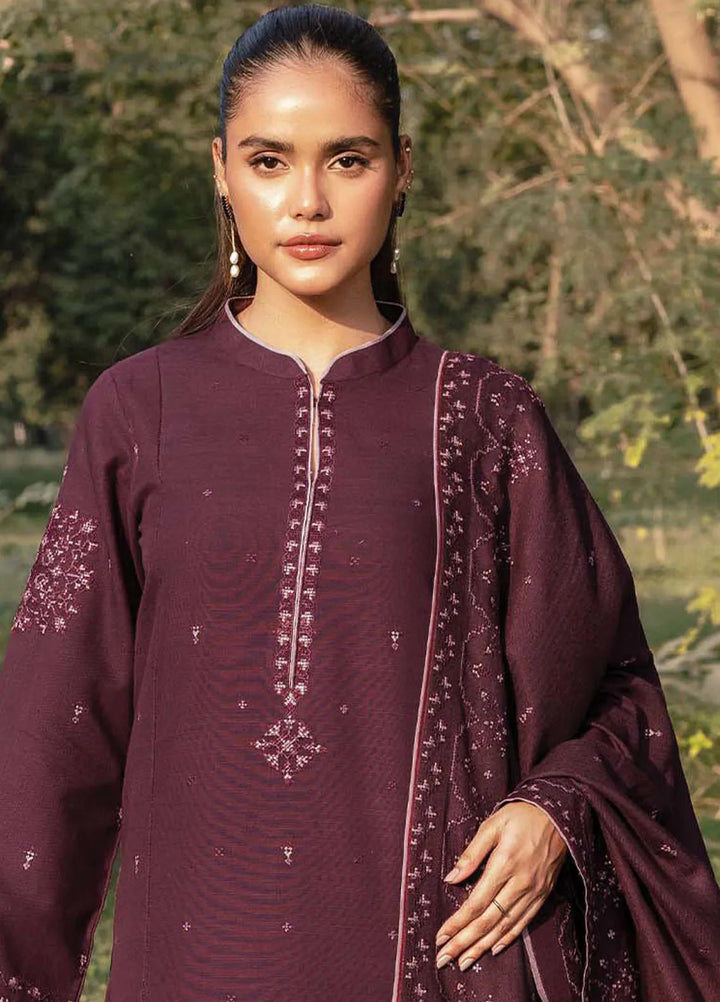 Whisper Garden by Seran Embroidered Khaddar Suit Unstitched 3 Piece SRN24WG D-01 Ember - Winter Collection