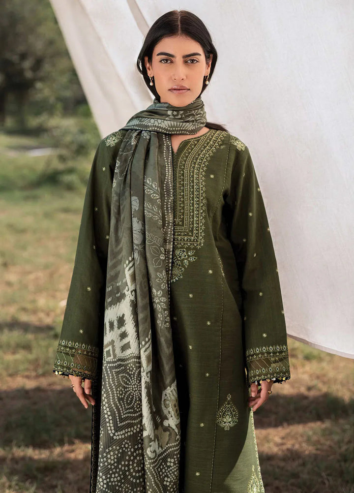 Whisper Garden by Seran Embroidered Khaddar Suit Unstitched 3 Piece SRN24WG D-02 Mysa - Winter Collection