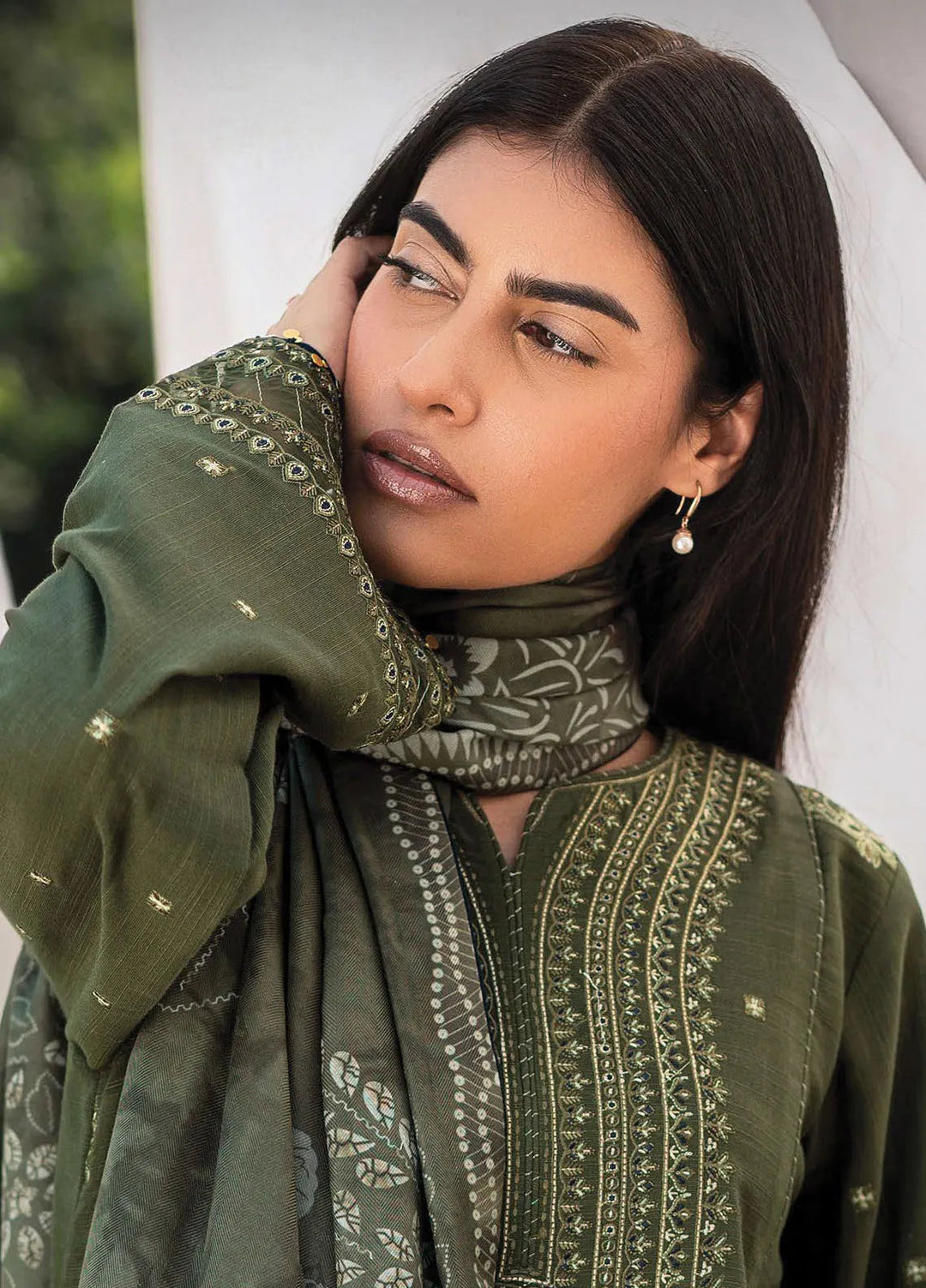 Whisper Garden by Seran Embroidered Khaddar Suit Unstitched 3 Piece SRN24WG D-02 Mysa - Winter Collection