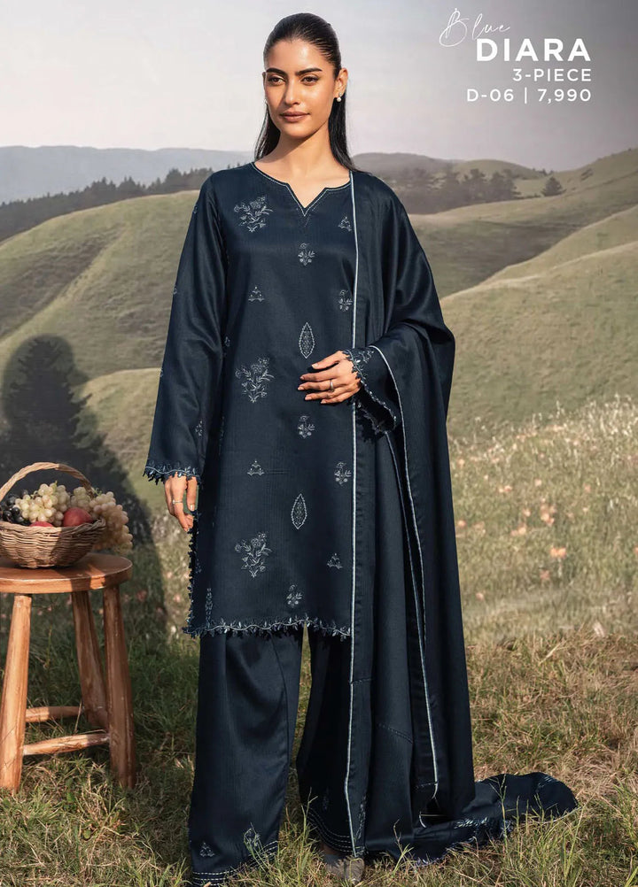 Whisper Garden by Seran Embroidered Viscose Suit Unstitched 3 Piece SRN24WG D-06 Diara - Winter Collection