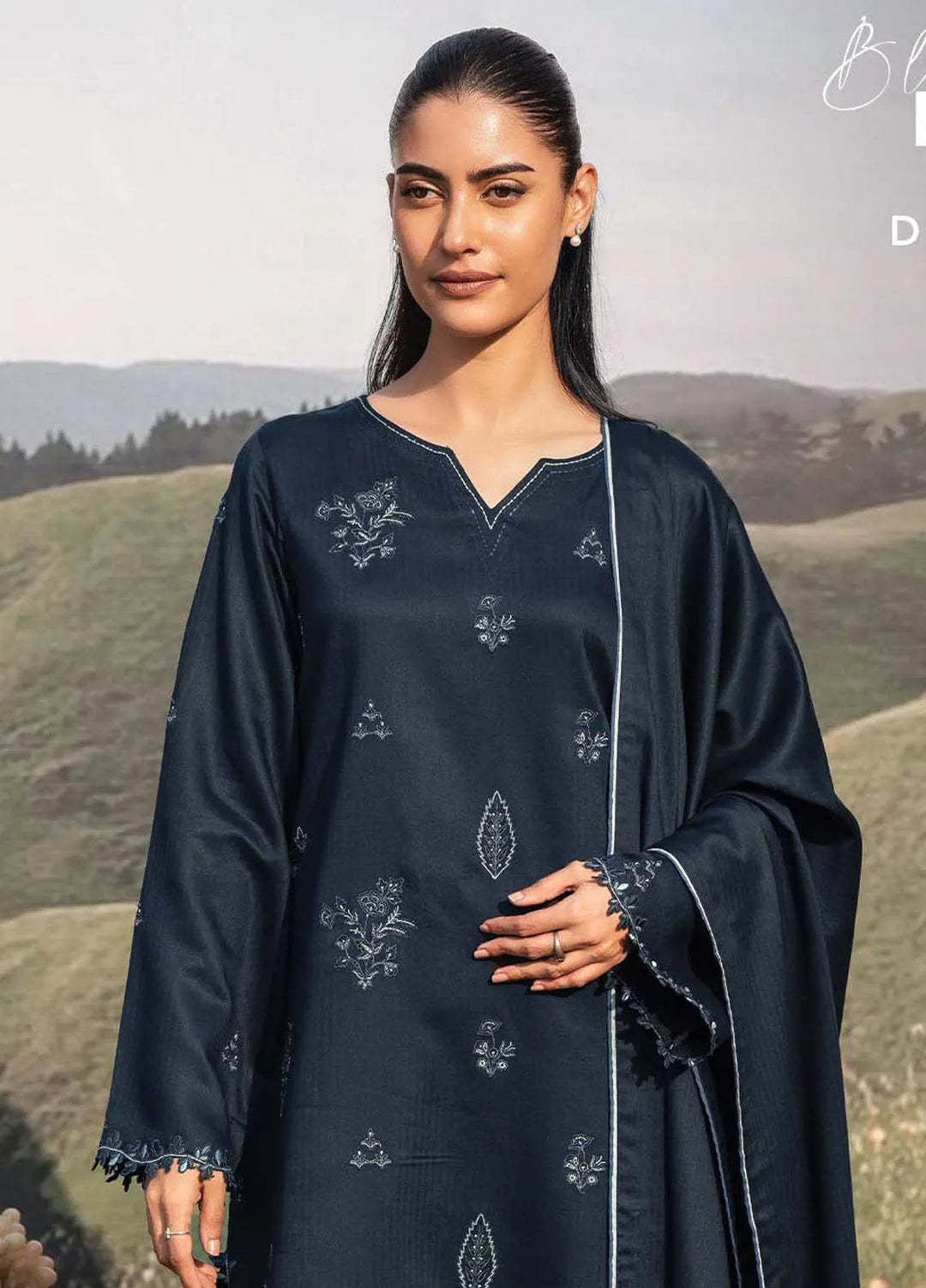 Whisper Garden by Seran Embroidered Viscose Suit Unstitched 3 Piece SRN24WG D-06 Diara - Winter Collection