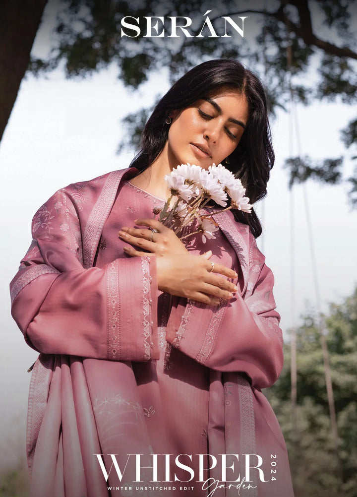 Whisper Garden by Seran Embroidered Viscose Suit Unstitched 3 Piece SRN24WG D-07 Bella - Winter Collection