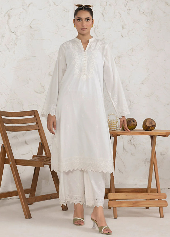 White On White by Lakhany Pret Embroidered Cambric Shirt LG-IZ-0313