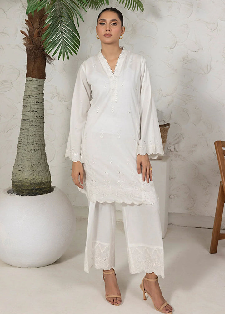 White On White by Lakhany Pret Embroidered Cambric Shirt LG-UB-0127