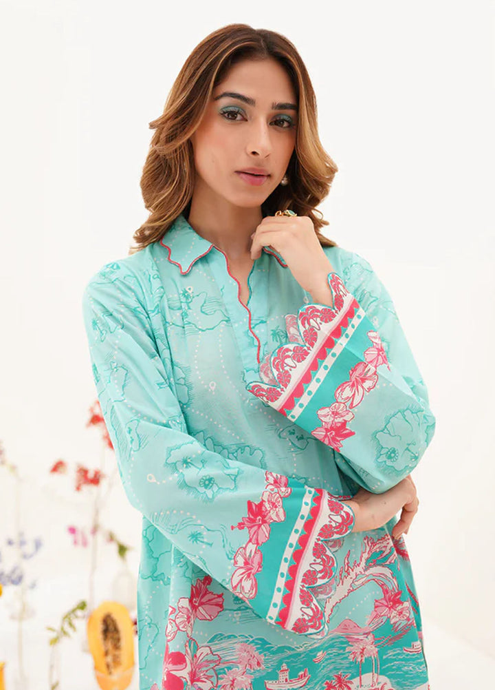 Wild Flower by Sahar Pret Printed Cambric 2 Piece Suit Island drift