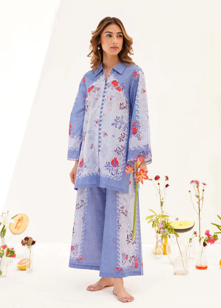 Wild Flower by Sahar Pret Printed Cambric 2 Piece Suit Pomegranate Mirage