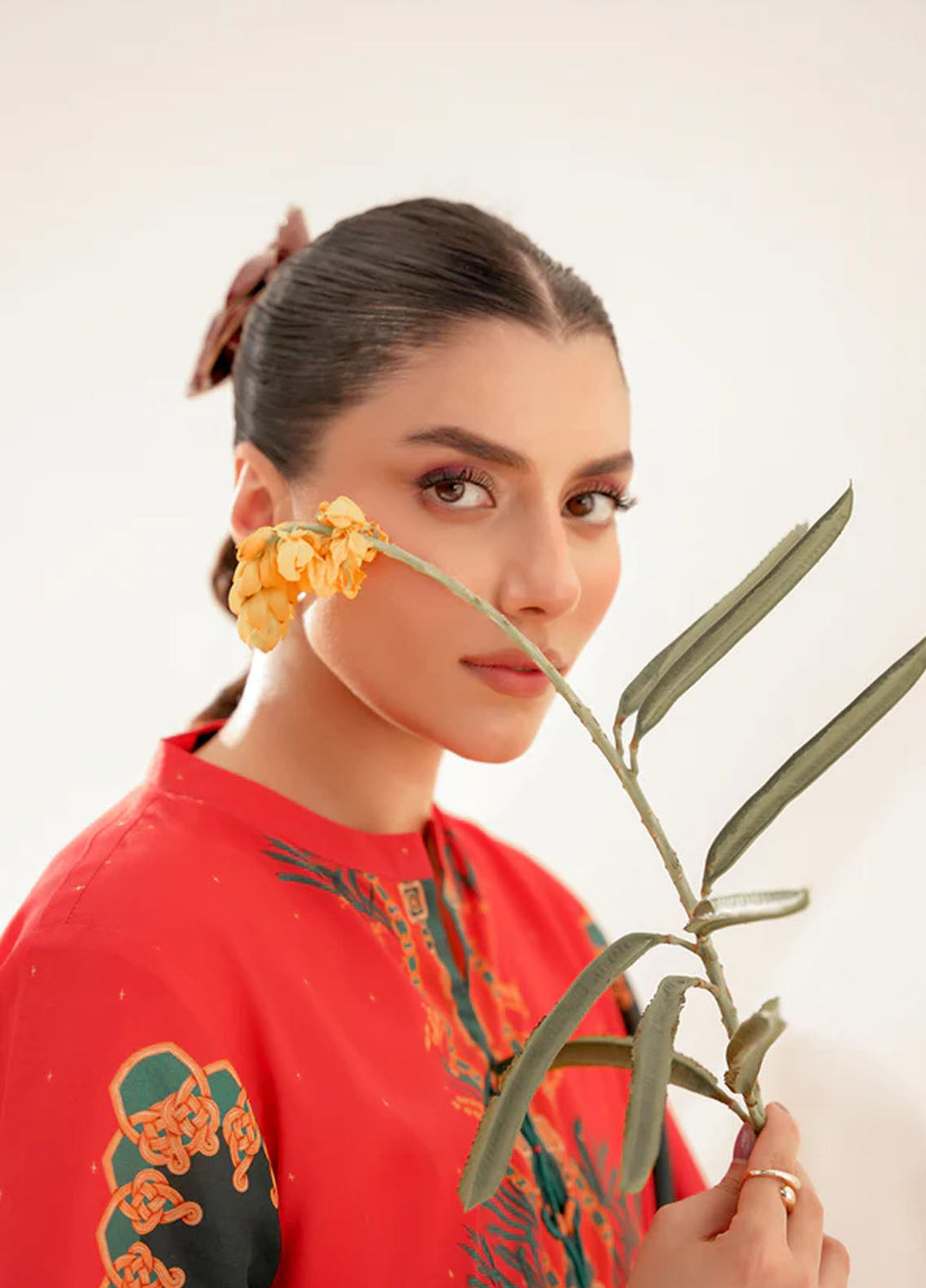 Wild Flower by Sahar Pret Printed Cambric 2 Piece Suit Scarlet Safari