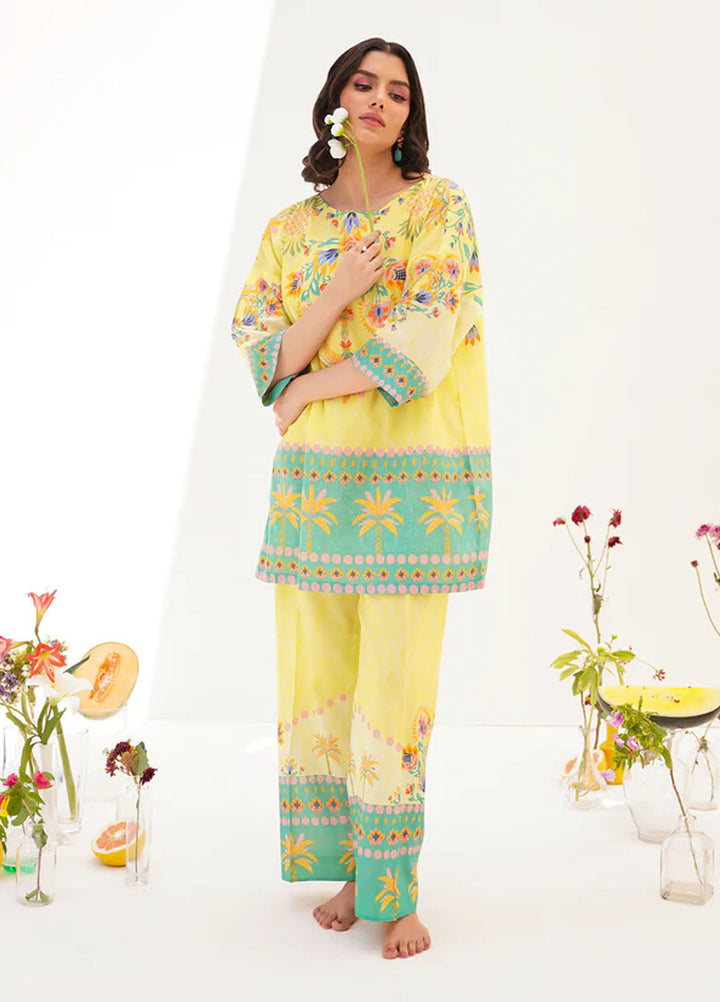 Wild Flower by Sahar Pret Printed Cambric 2 Piece Suit Sunlit serenity