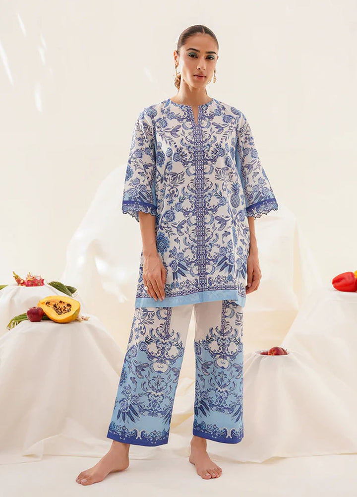 Wild Flower by Sahar Pret Printed Cambric 2 Piece Suit Tropical Royale