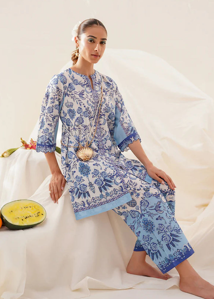 Wild Flower by Sahar Pret Printed Cambric 2 Piece Suit Tropical Royale