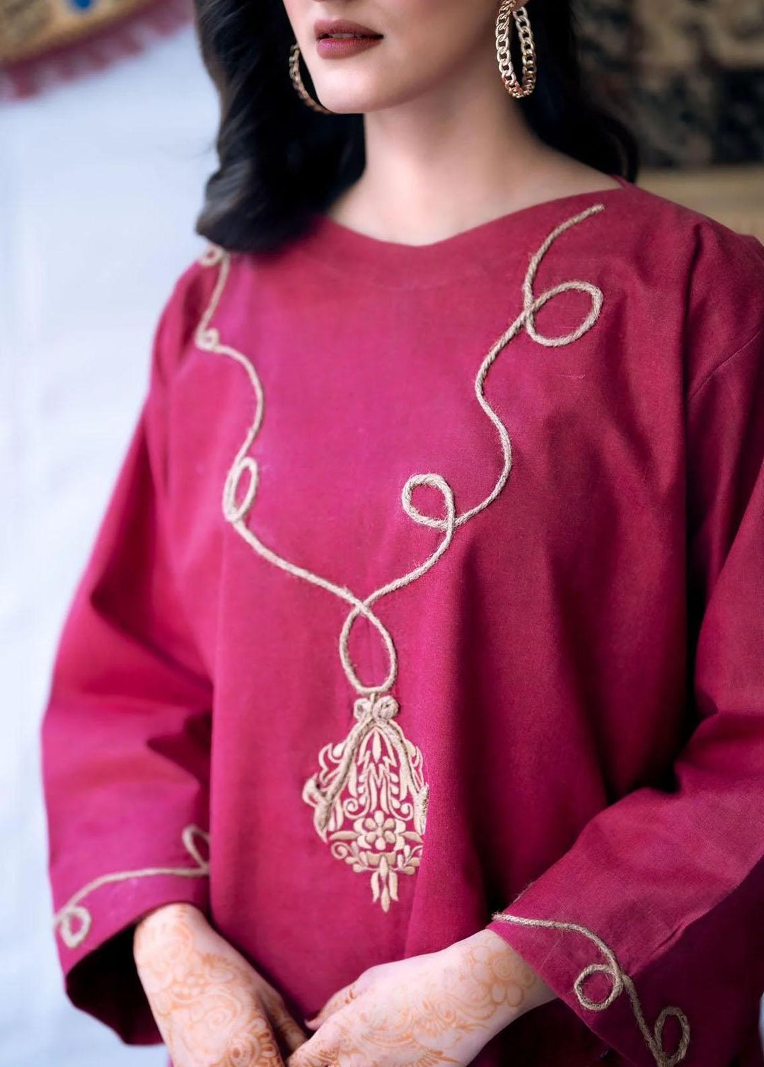 PSK Couture Pret Premium Karandi 2 Piece Suit THE FLAMINGO