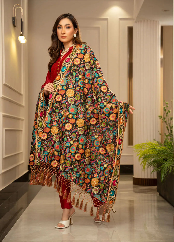 Wisaah by Zouj Katan Silk Shawl ZJ24WS Rang-e-Bahar - Winter Collection