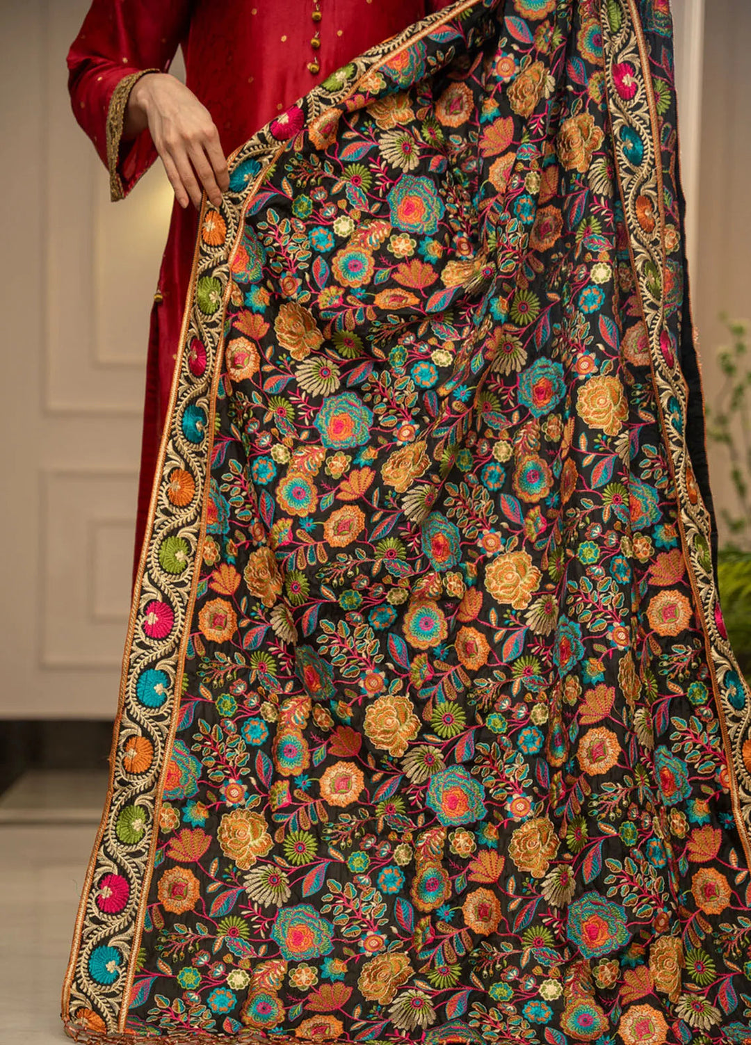 Wisaah by Zouj Katan Silk Shawl ZJ24WS Rang-e-Bahar - Winter Collection