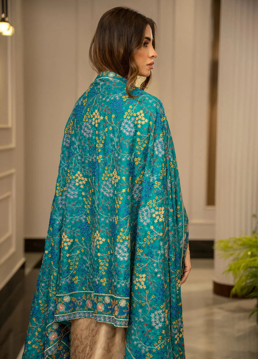 Wisaah by Zouj Katan Silk Shawl ZJ24WS Zeenat - Winter Collection