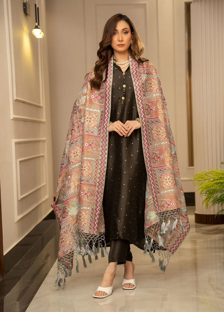 Wisaah by Zouj Missouri Shawl ZJ24WS Mushk M - Winter Collection