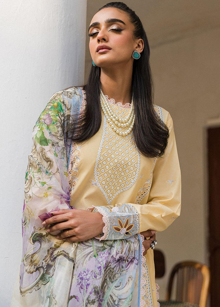 Wisteria By Roheenaz Embroidered Lawn Suits Unstitched 3 Piece RNZ23W RUNSS23021A Bahar - Spring / Summer Collection