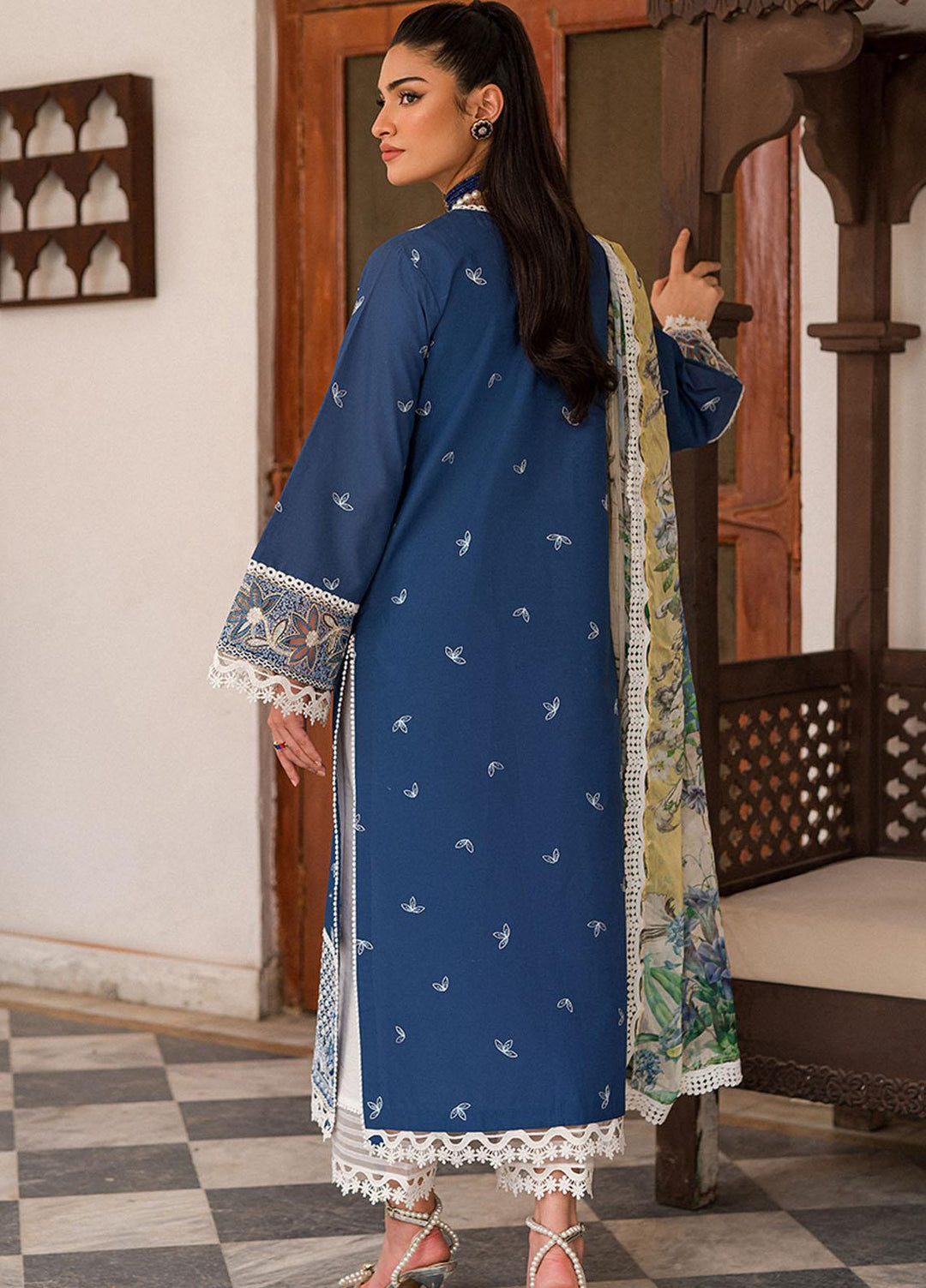 Wisteria By Roheenaz Embroidered Lawn Suits Unstitched 3 Piece RNZ23W RUNSS23021B Anahita - Spring / Summer Collection