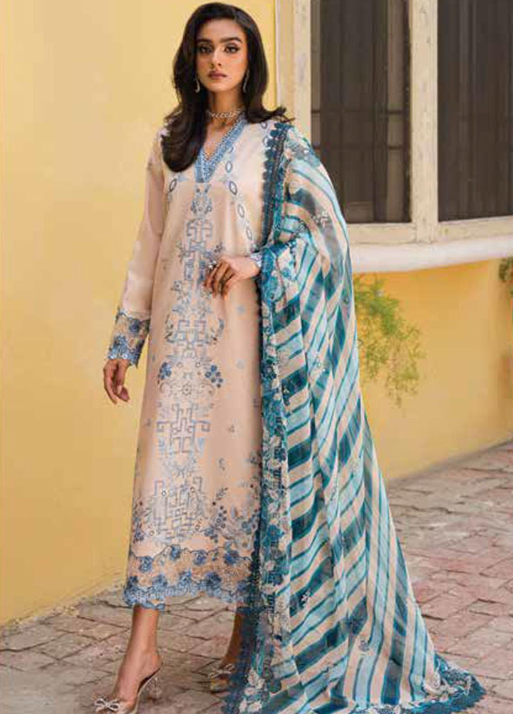 Wisteria By Roheenaz Embroidered Lawn Suits Unstitched 3 Piece RNZ23W RUNSS23022A Fariba - Spring / Summer Collection
