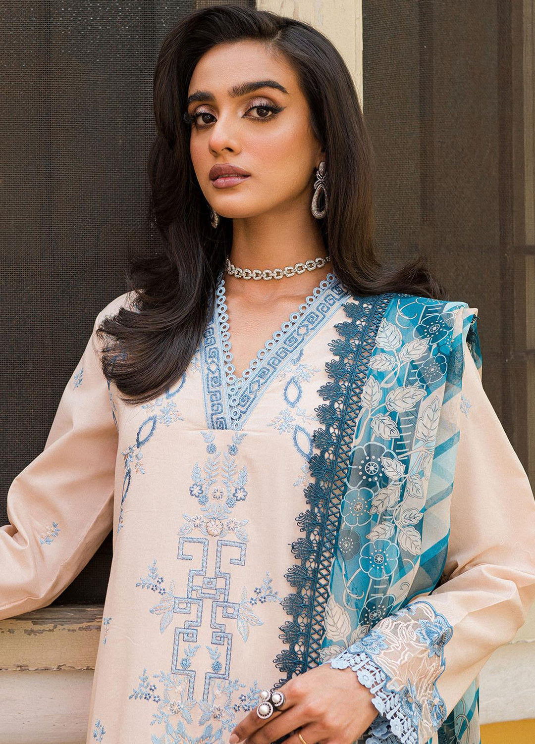 Wisteria By Roheenaz Embroidered Lawn Suits Unstitched 3 Piece RNZ23W RUNSS23022A Fariba - Spring / Summer Collection