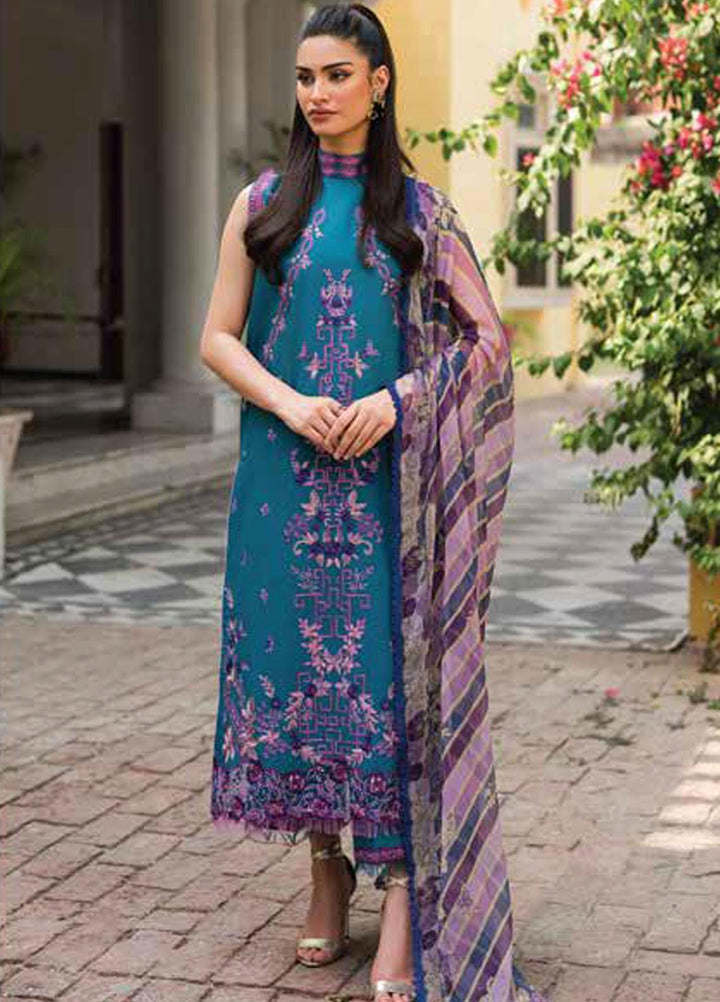 Wisteria By Roheenaz Embroidered Lawn Suits Unstitched 3 Piece RNZ23W RUNSS23022B Shirin - Spring / Summer Collection