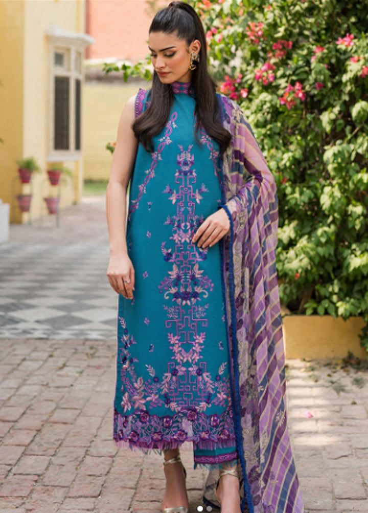 Wisteria By Roheenaz Embroidered Lawn Suits Unstitched 3 Piece RNZ23W RUNSS23022B Shirin - Spring / Summer Collection