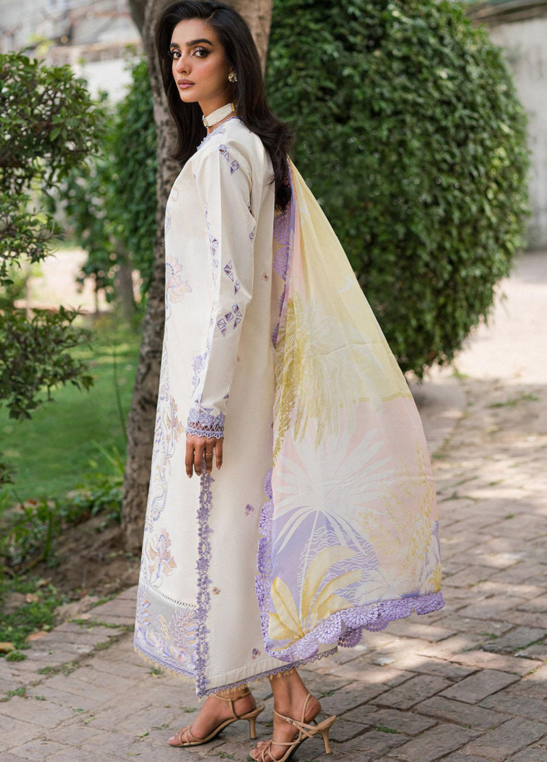 Wisteria By Roheenaz Embroidered Lawn Suits Unstitched 3 Piece RNZ23W RUNSS23023A Fatemeh - Spring / Summer Collection