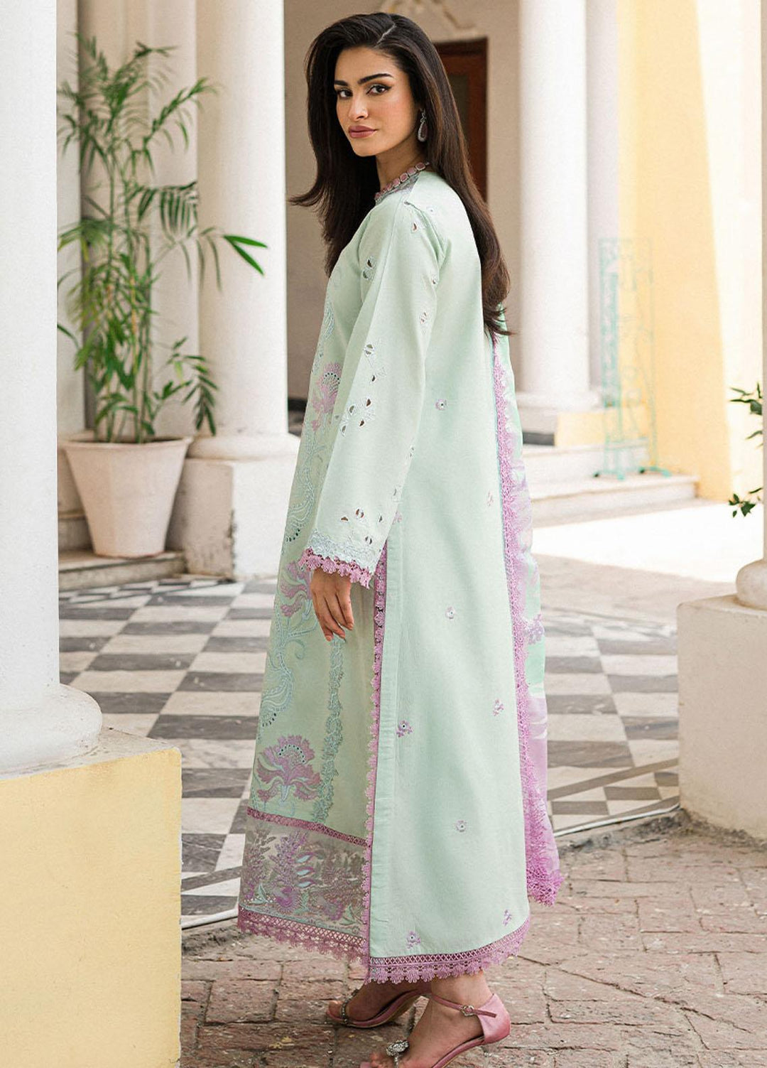 Wisteria By Roheenaz Embroidered Lawn Suits Unstitched 3 Piece RNZ23W RUNSS23023B Maryam - Spring / Summer Collection