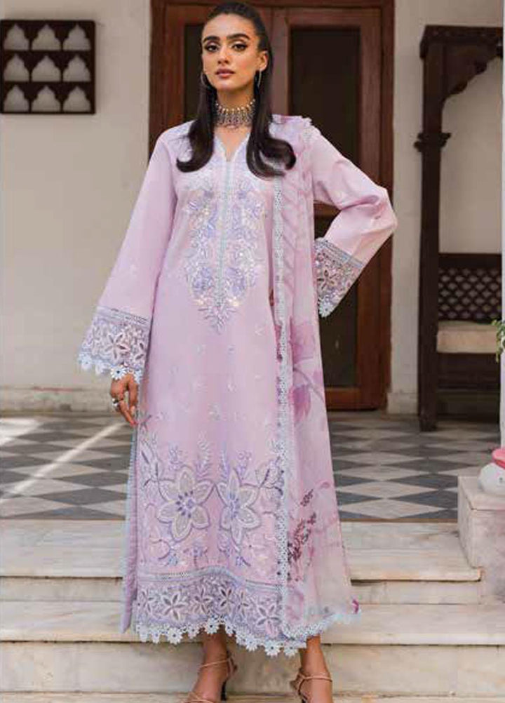 Wisteria By Roheenaz Embroidered Lawn Suits Unstitched 3 Piece RNZ23W RUNSS23024A Diba - Spring / Summer Collection
