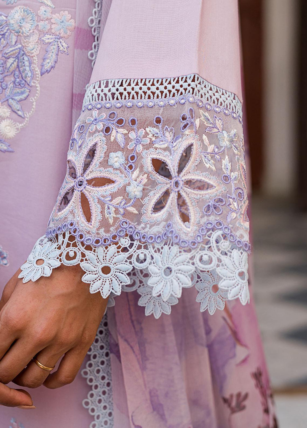 Wisteria By Roheenaz Embroidered Lawn Suits Unstitched 3 Piece RNZ23W RUNSS23024A Diba - Spring / Summer Collection