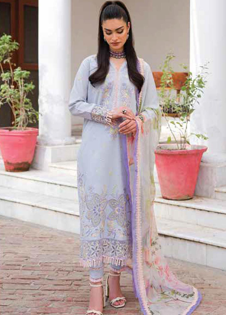 Wisteria By Roheenaz Embroidered Lawn Suits Unstitched 3 Piece RNZ23W RUNSS23024B Farah - Spring / Summer Collection