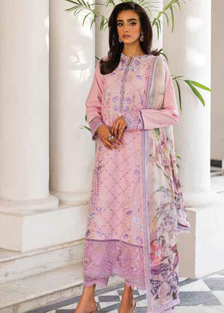 Wisteria By Roheenaz Embroidered Lawn Suits Unstitched 3 Piece RNZ23W RUNSS23025A Cyra - Spring / Summer Collection