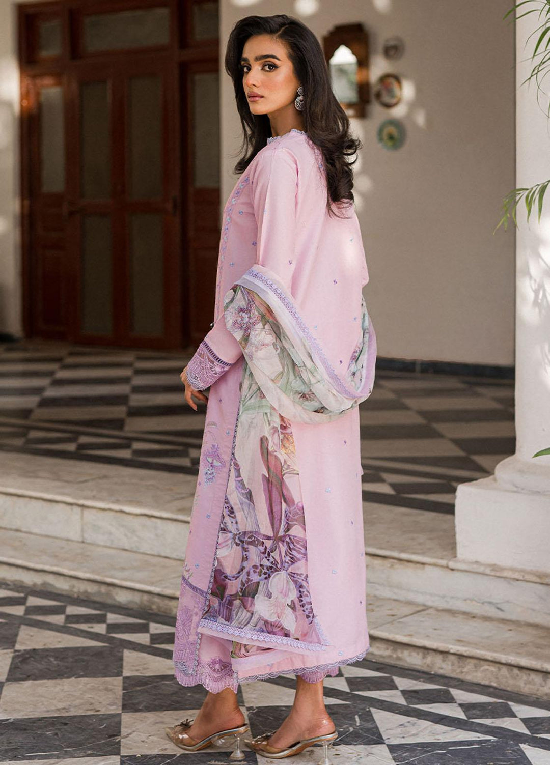 Wisteria By Roheenaz Embroidered Lawn Suits Unstitched 3 Piece RNZ23W RUNSS23025A Cyra - Spring / Summer Collection