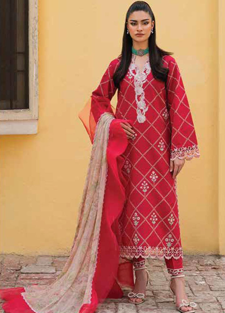 Wisteria By Roheenaz Embroidered Lawn Suits Unstitched 3 Piece RNZ23W RUNSS23026A Almas - Spring / Summer Collection