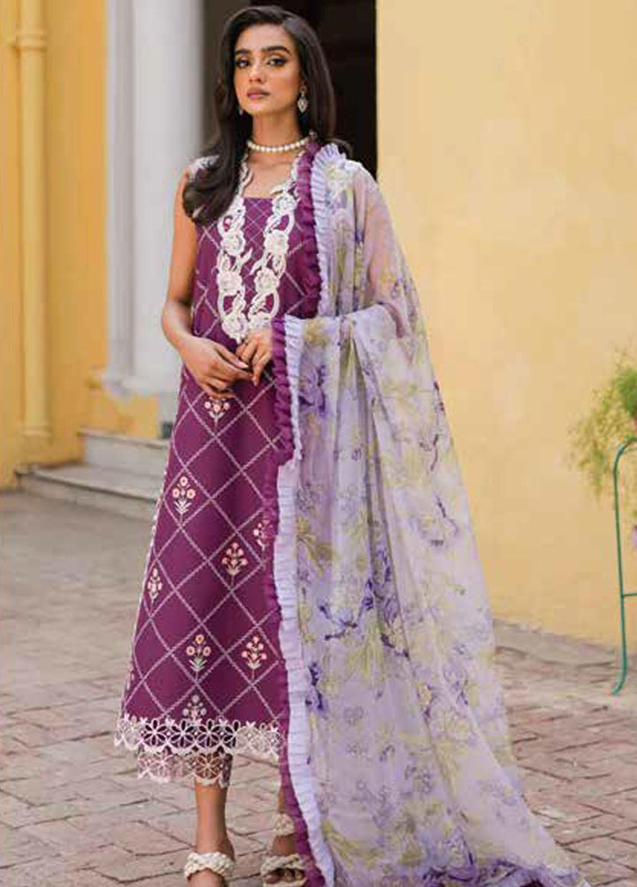 Wisteria By Roheenaz Embroidered Lawn Suits Unstitched 3 Piece RNZ23W RUNSS23026B Dilara - Spring / Summer Collection