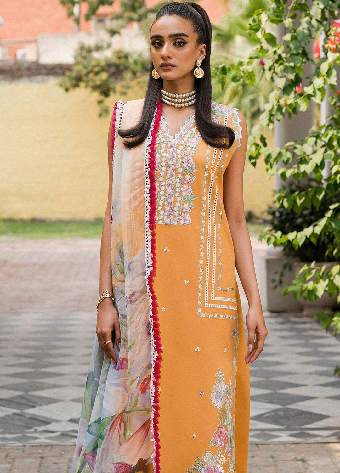 Wisteria By Roheenaz Embroidered Lawn Suits Unstitched 3 Piece RNZ23W RUNSS23027A Elaheh - Spring / Summer Collection
