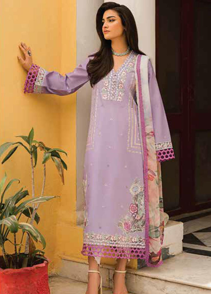 Wisteria By Roheenaz Embroidered Lawn Suits Unstitched 3 Piece RNZ23W RUNSS23027B Giti - Spring / Summer Collection
