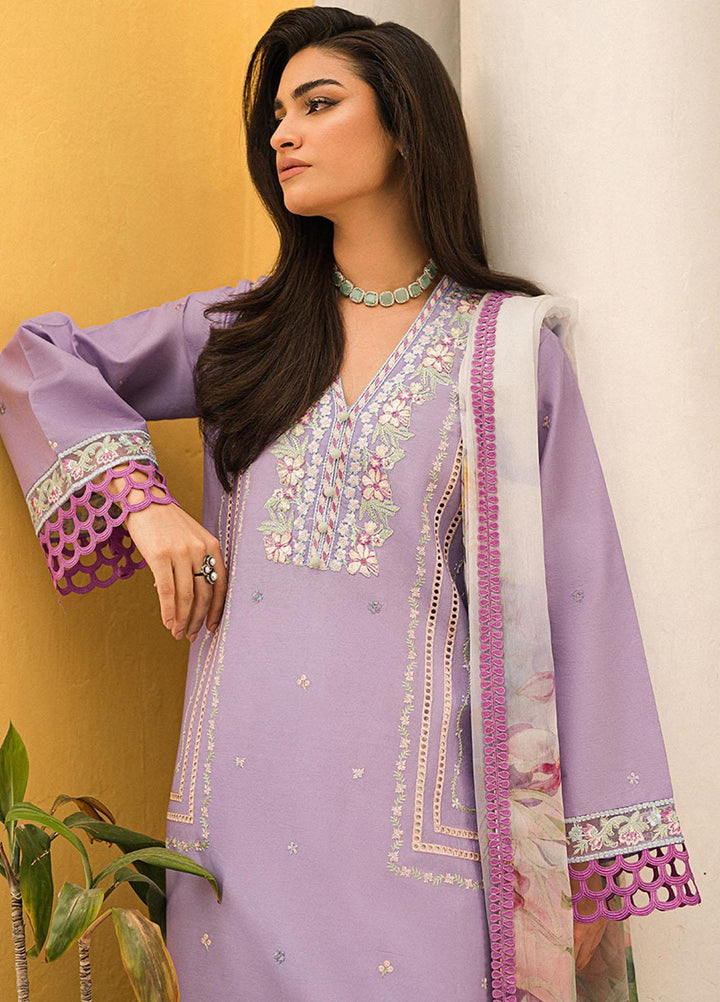 Wisteria By Roheenaz Embroidered Lawn Suits Unstitched 3 Piece RNZ23W RUNSS23027B Giti - Spring / Summer Collection